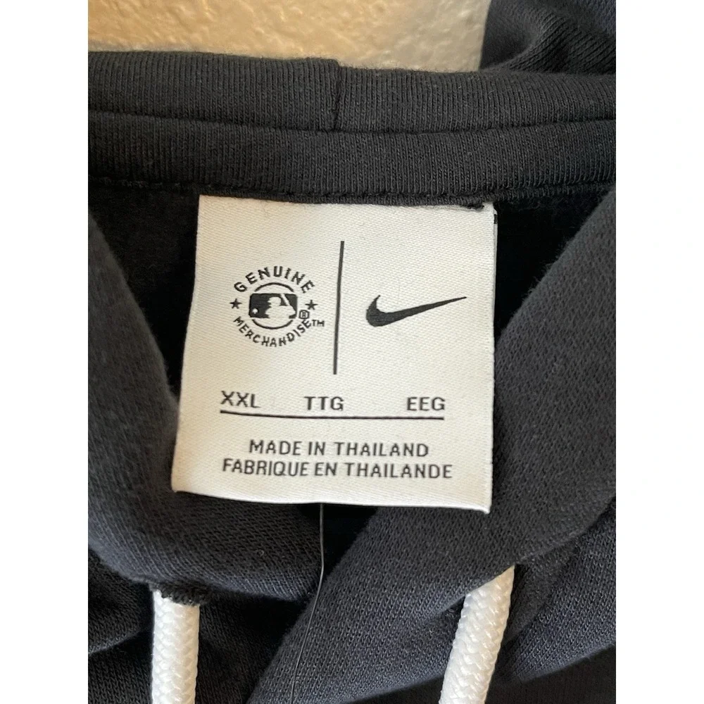 Men's 2XL NWT Tampa Bay Rays Nike Rewind Lefty Pullover Hoodie‎ Black